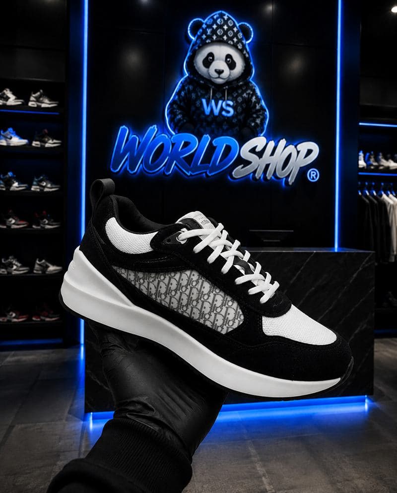 Sneakers running gris chiné