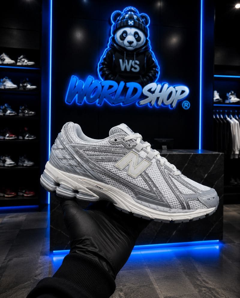 Sneakers running gris clair